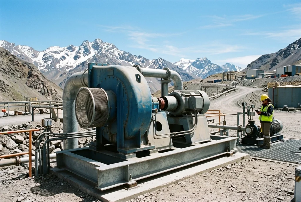 Density correction affinity laws applied to a centrifugal blower at a high-altitude industrial site